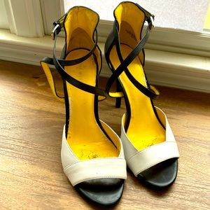 Nine West Black and White Heels